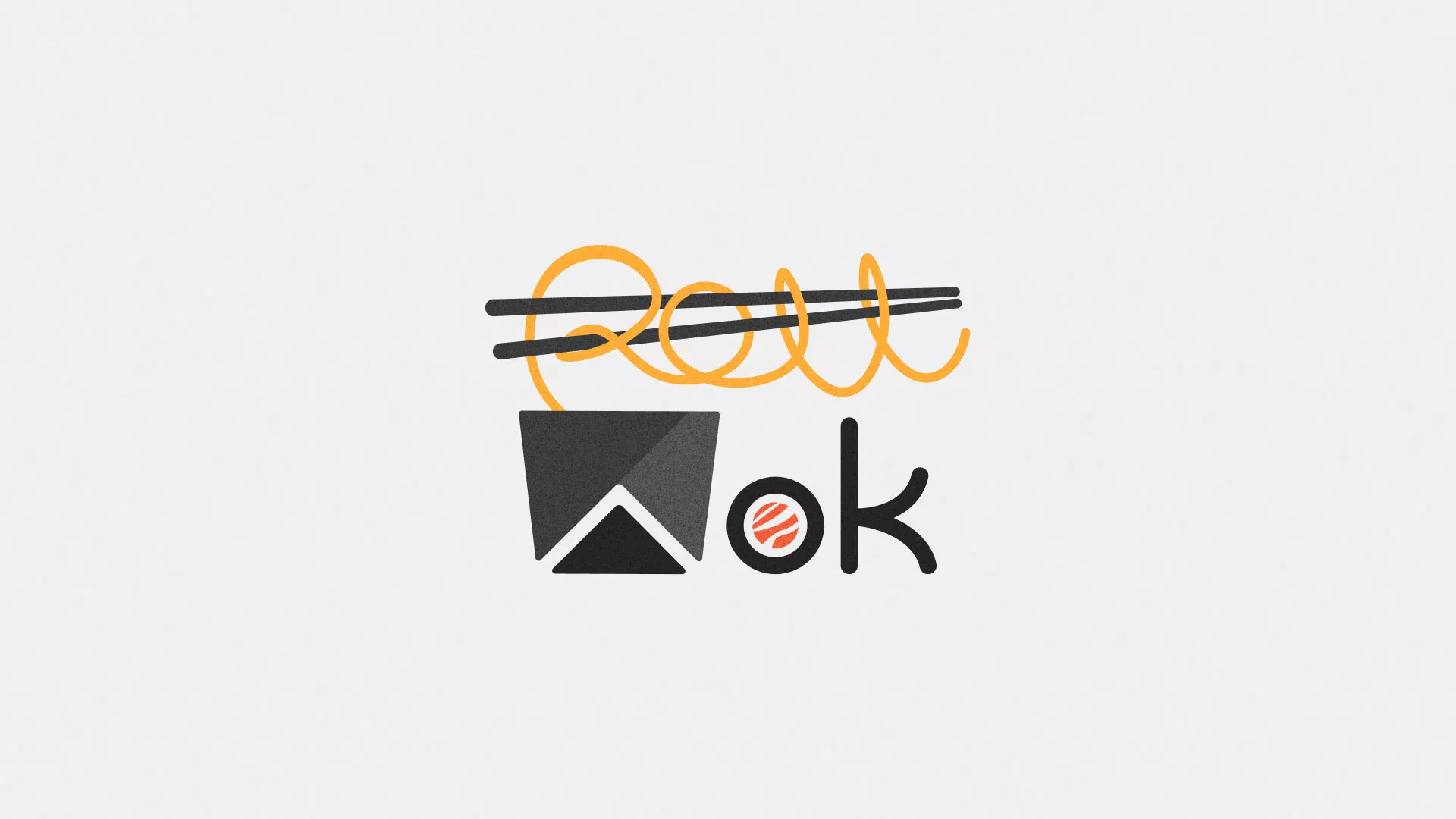 Разработка логотипа суши-бара «Roll Wok Club» в Невельске