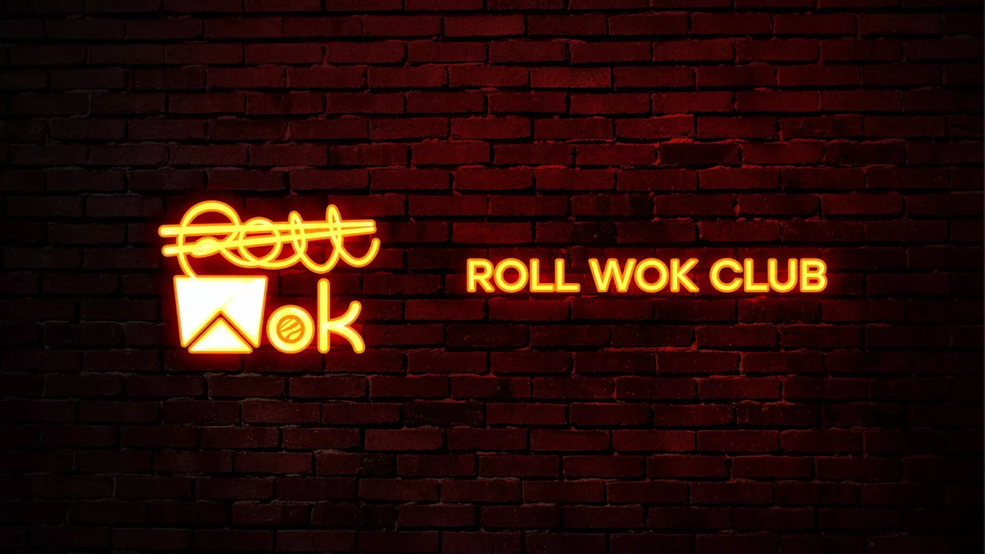 Разработка интерьерной вывески суши-бара «Roll Wok Club» в Невельске